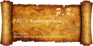 Pál Konstantina névjegykártya
